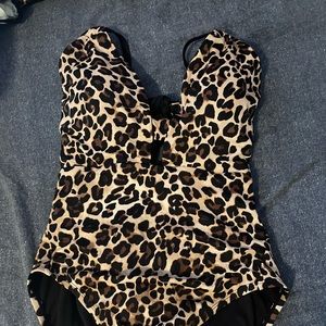 Leopard one piece bathing suit